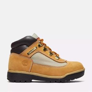 Timberland Kids Tan and Black Boots